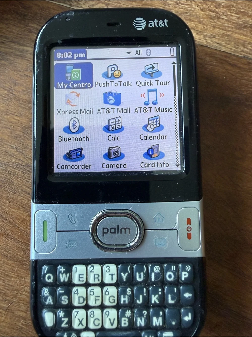 Vintage Palm Centro Smartphone AT&T QWERTY Keyboard PDA Cell Phone w/ Charger
